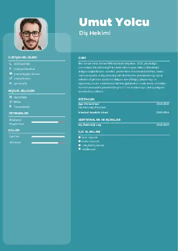 Diş Hekimi cv indir